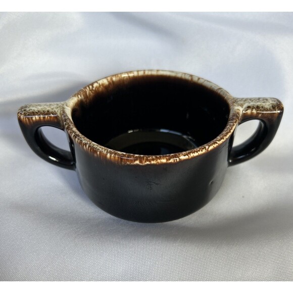 1970s Pfaltzgraff Open Sugar Bowl - Brown Drip - 2.5"H Vintage - Picture 2 of 8